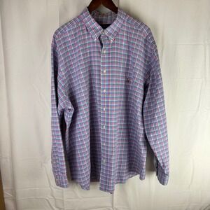 Ralph Lauren‎ Big & Tall 2XB Plaid Button Down Shirt Men Long Sleeve Casual